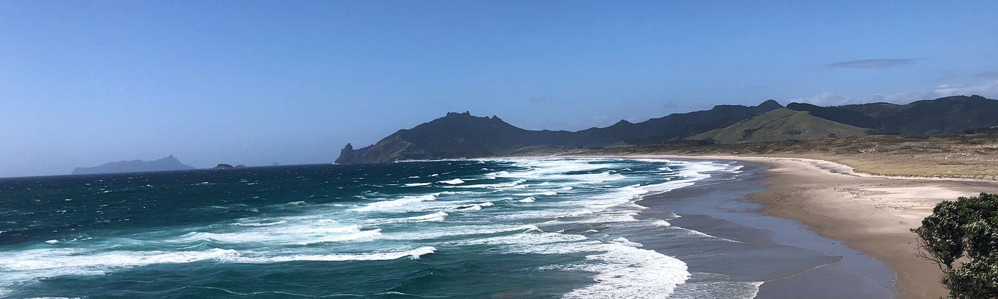 Isolated Kauri Mountain beach during winter